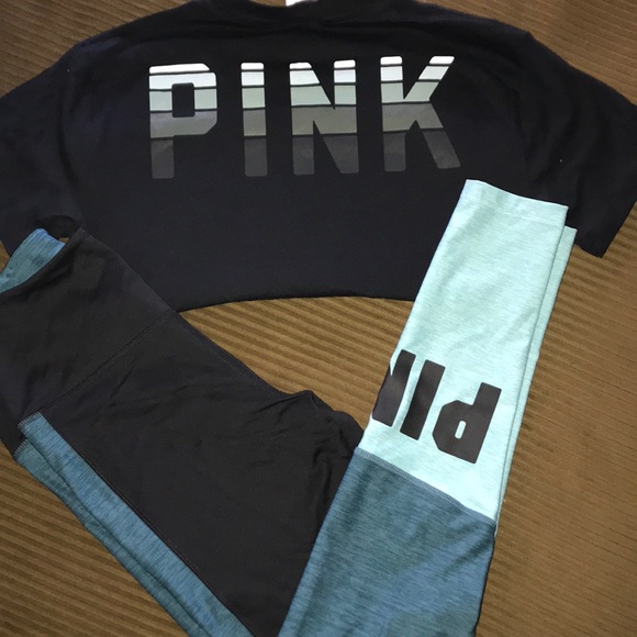 PINK Victoria's Secret Other - Pink leggings with crop top NWT